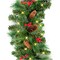 Best Choice Products 9ft Pre-Lit Pre-Decorated Garland w/ PVC Branch Tips, 50 LED Lights, Pine Cones, Berries